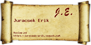 Juracsek Erik névjegykártya