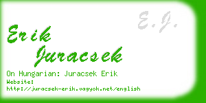 erik juracsek business card